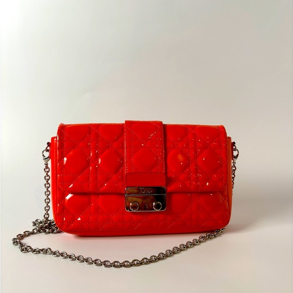 Dior Miss Dior Red Patent Bag – Chain Crossbody – Quilted Promenade Pouch w COA - Picture 6 of 9